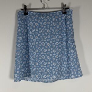 NWT Hollister Light Blue Floral Mini Skirt